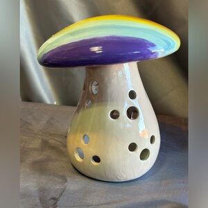 Mushroom lantern, candle holder, ceramic mushroom